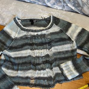 FOX, Cable Knit ruff rugged look crop sweater!!